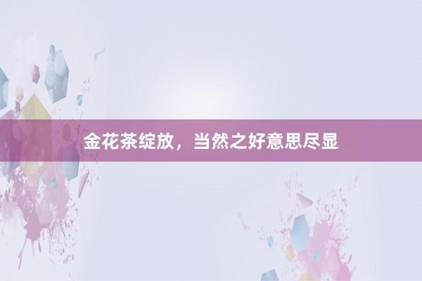 金花茶绽放，当然之好意思尽显
